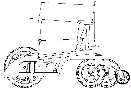 A reclining and foldable wheelchair