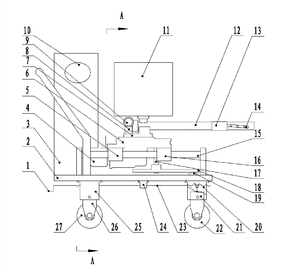 Double-barrelled automatic slag adding machine