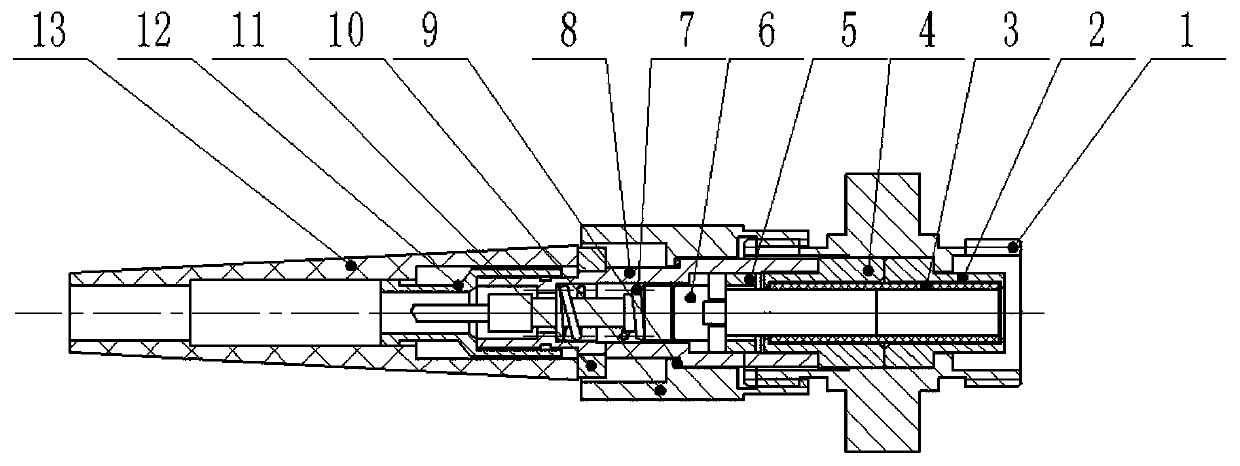 Moisture-proof sealed connector based on high-power single-mode polarization maintaining/single-polarization special fiber