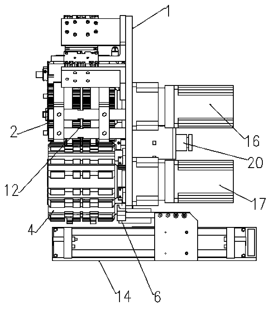 Slitting and feeding device for row straw