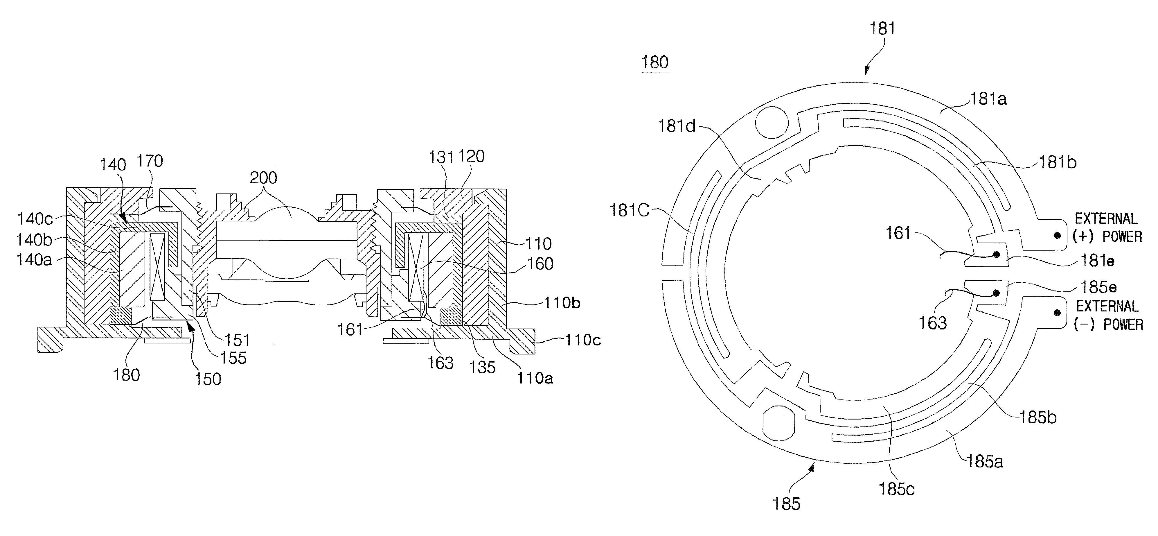 Lens driving motor and elastic member of the same