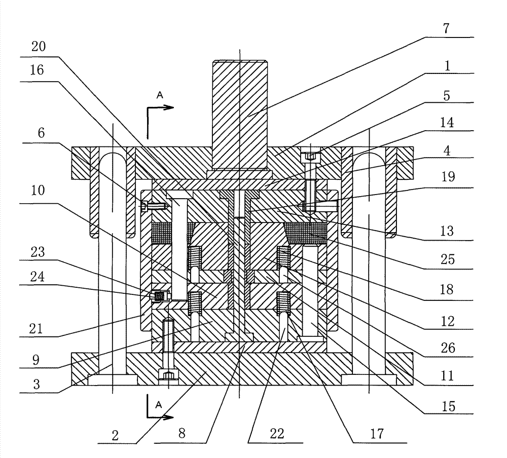 Cold extrusion mould for double-head pipe joint