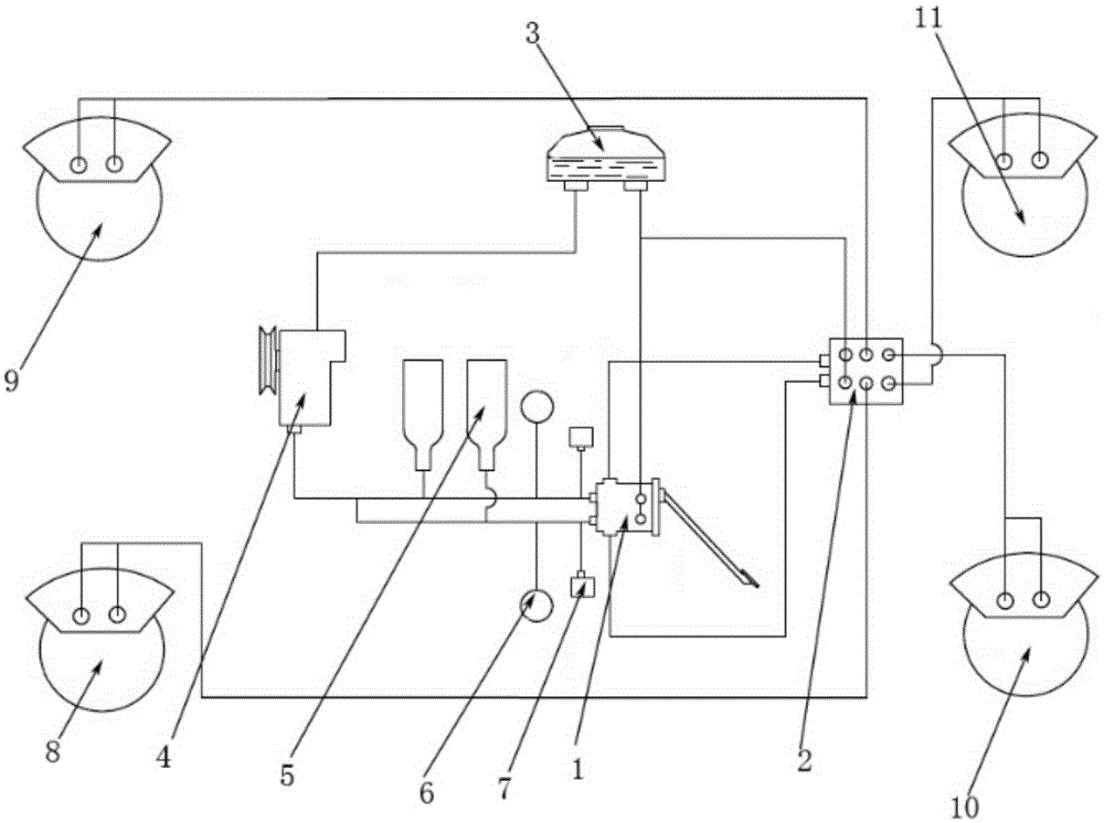 Fully-hydraulic double-loop dynamic braking system