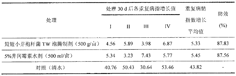 Brevibacillus brevis TW effervescent granule and preparation method thereof