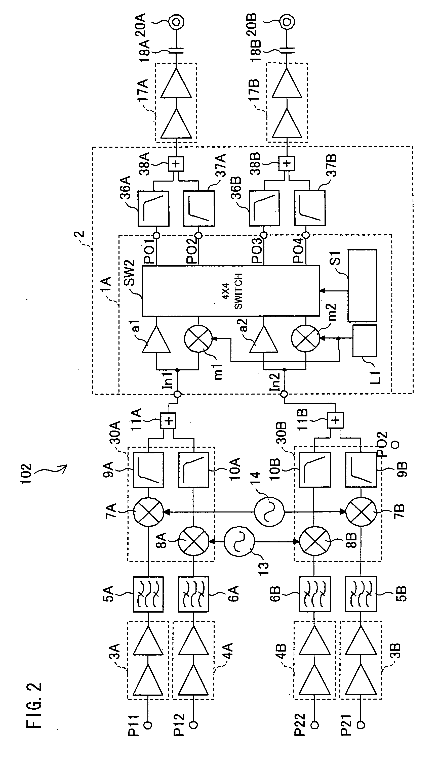 Integrated circuit device and low noise block down converter including same