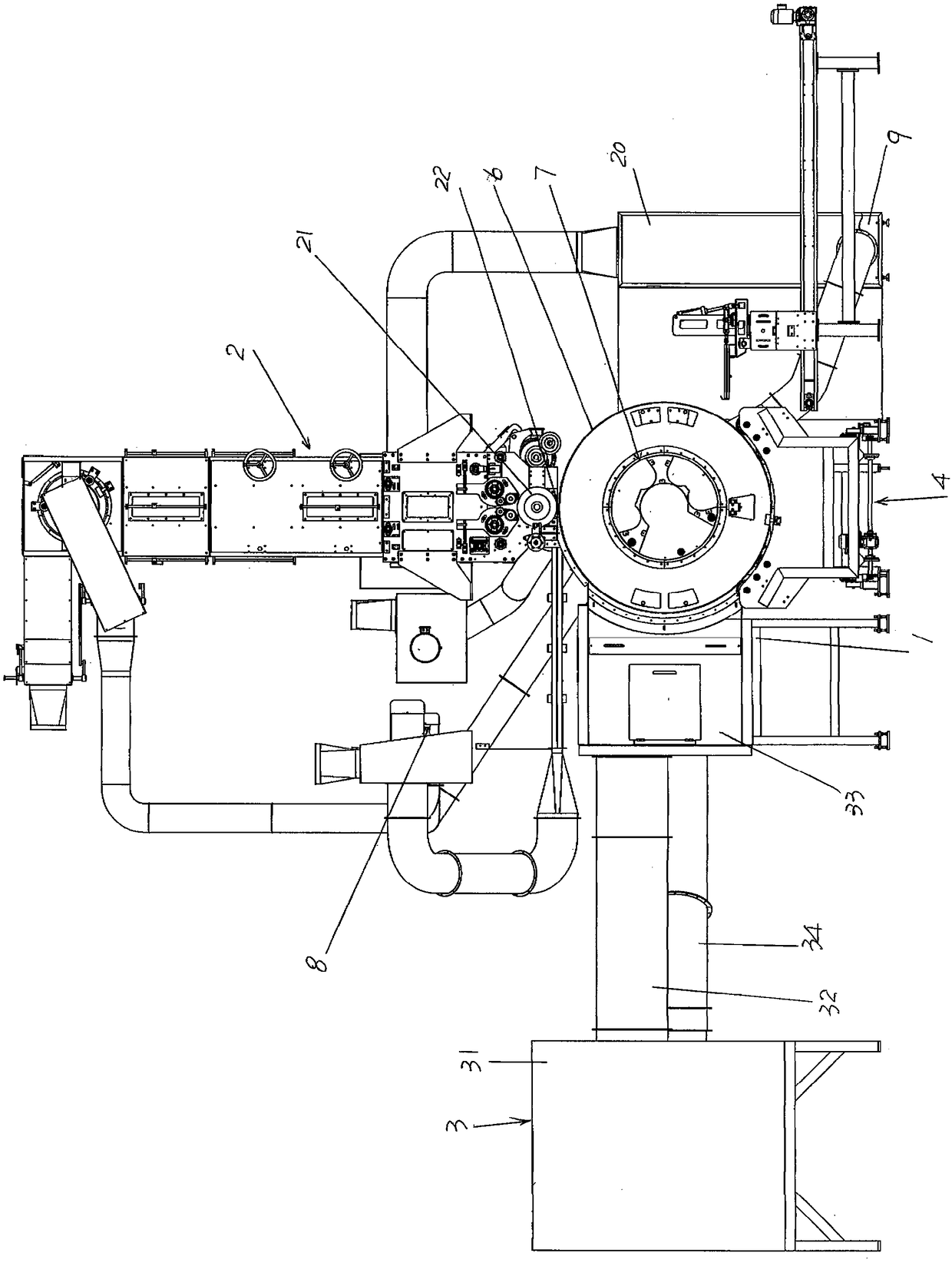 Drum type forming device of automotive interior trim part forming machine