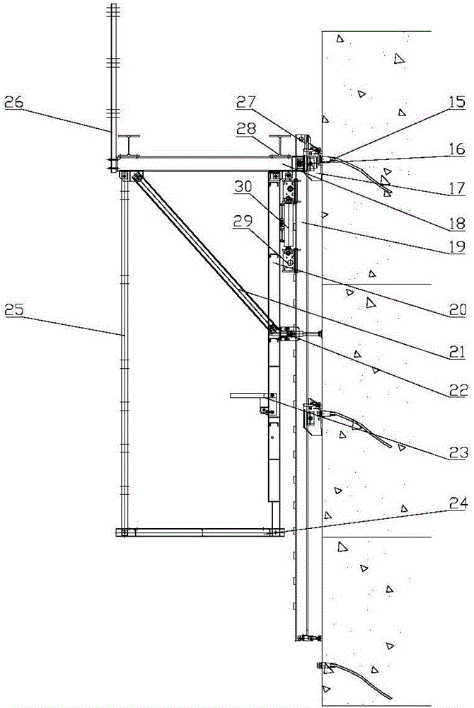 Single-side self-climbing cantilever formwork and construction method thereof