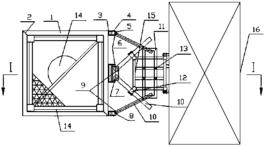 A connection device for construction elevator attachment and tower crane