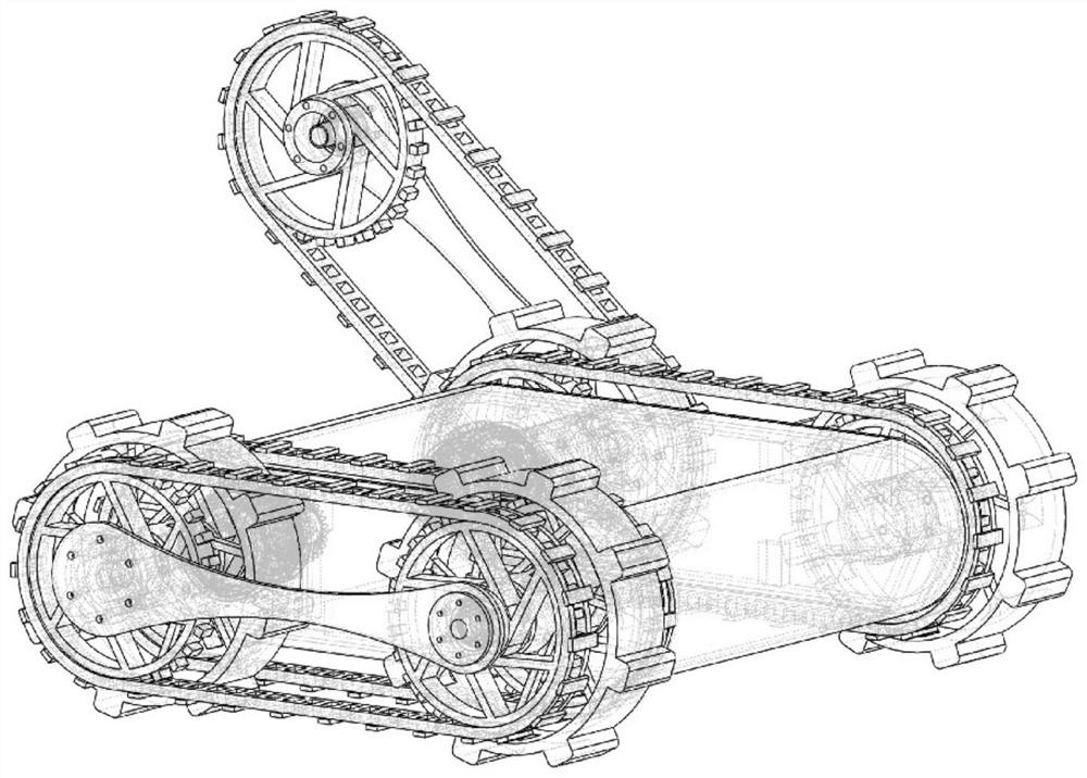 Obstacle crossing robot based on wheel-track leg type chassis