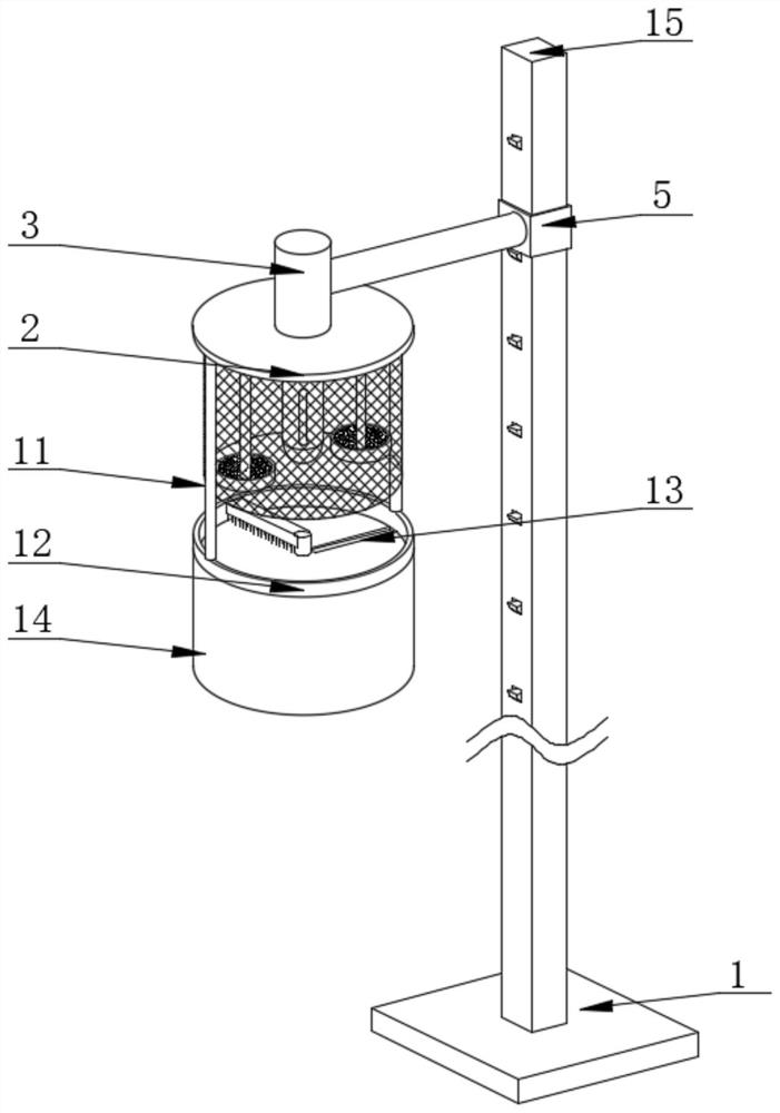 Insect catching device for agricultural ecological planting