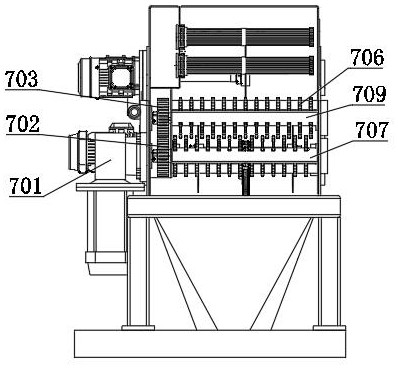 A kind of ratchet chain type automatic bag breaking equipment