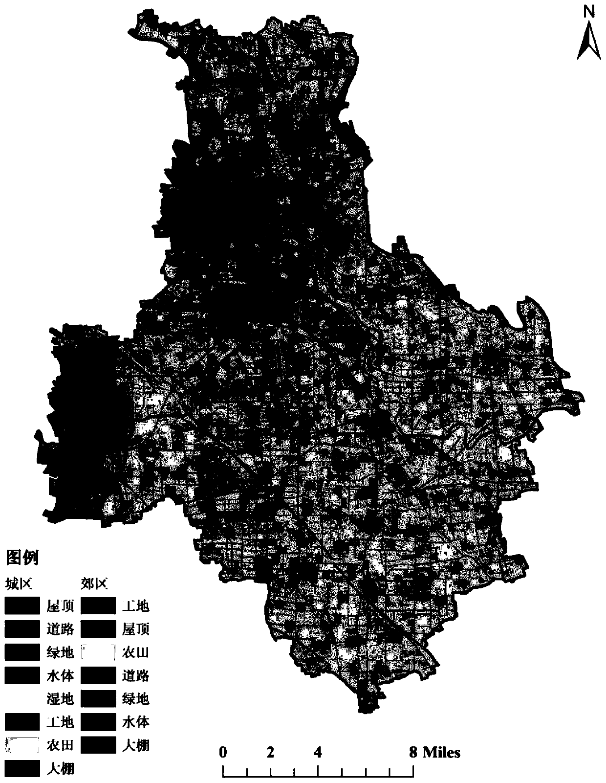 Urban nitrogen and phosphorus non-point source pollution evaluation method based on remote sensing scale