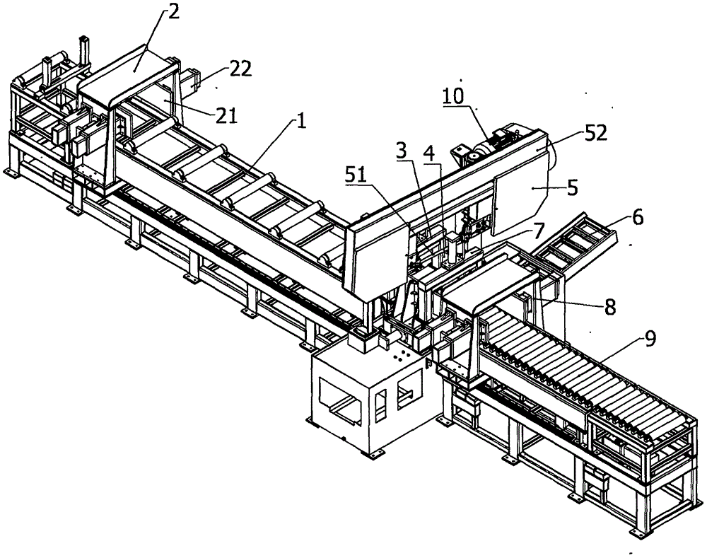 Full-automatic feeding type sawing machine