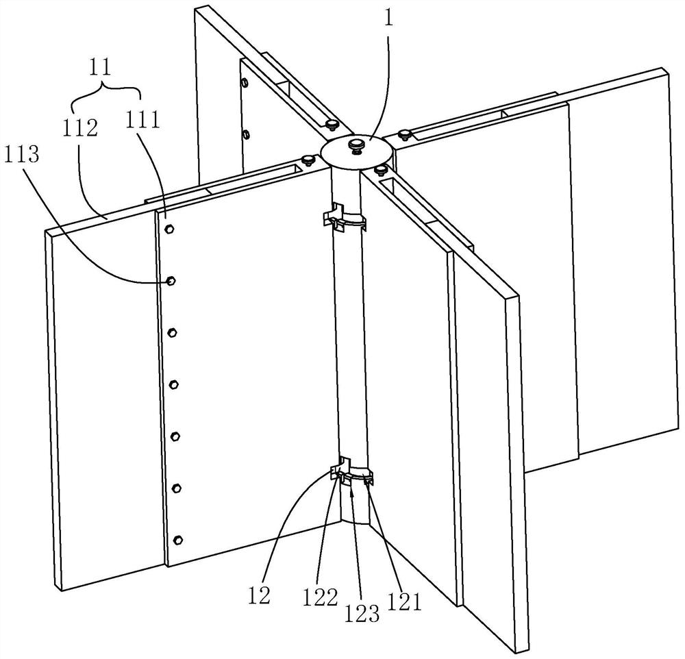 Civil air defense underground space prefabricated separation mechanism