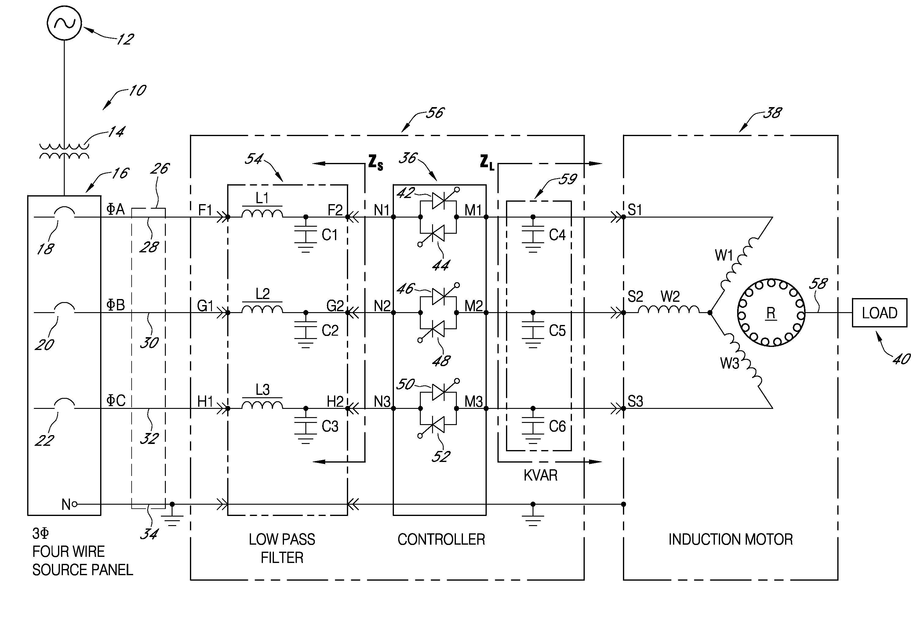 Mitigation of Harmonic Currents and Conservation of Power in Non-Linear Load Systems