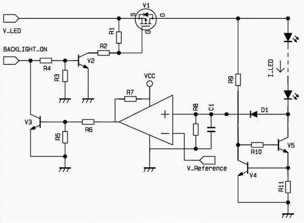 A short-circuit protection control circuit for LED light bar