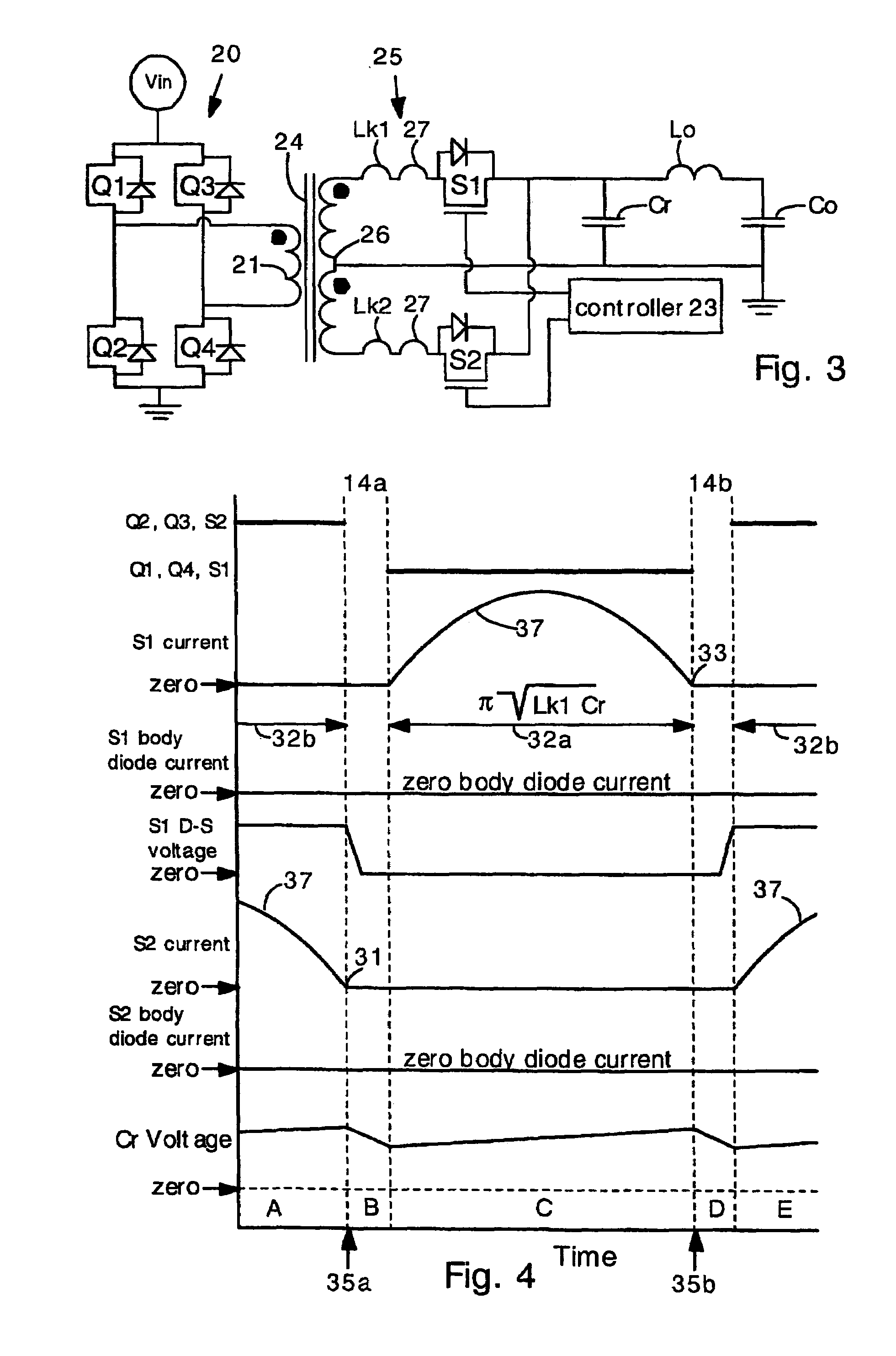 Power converters having capacitor resonant with transformer leakage inductance