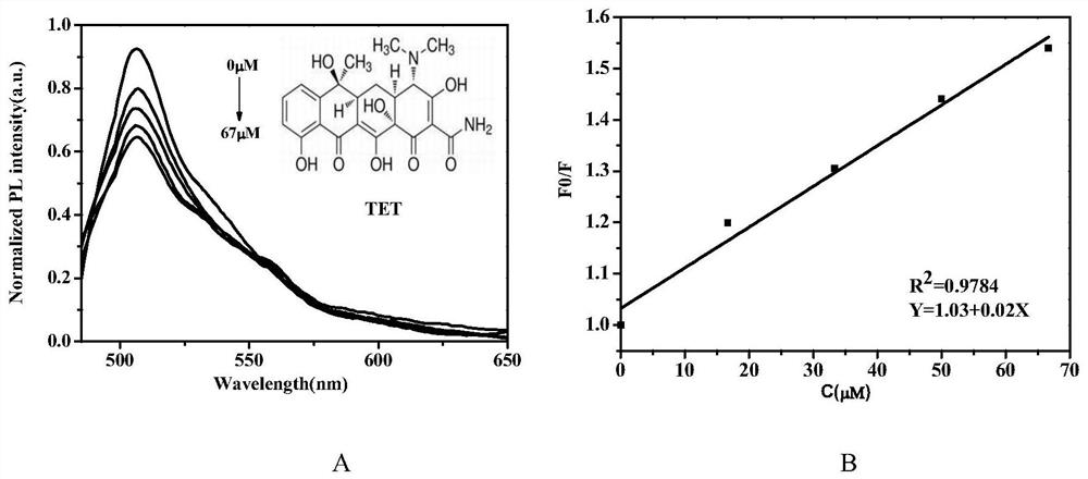 Synthesis method of water-soluble fluorescent probe and application of the water-soluble fluorescent probe to detection of antibiotics