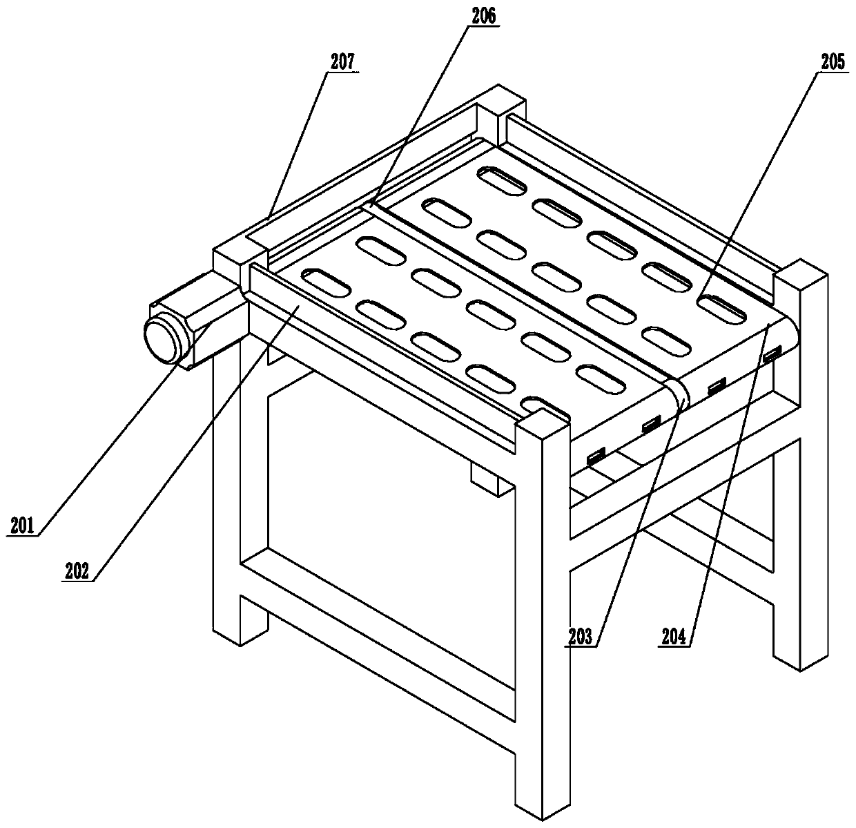 A stainless steel dinner plate recovery device based on a vibrating sieve