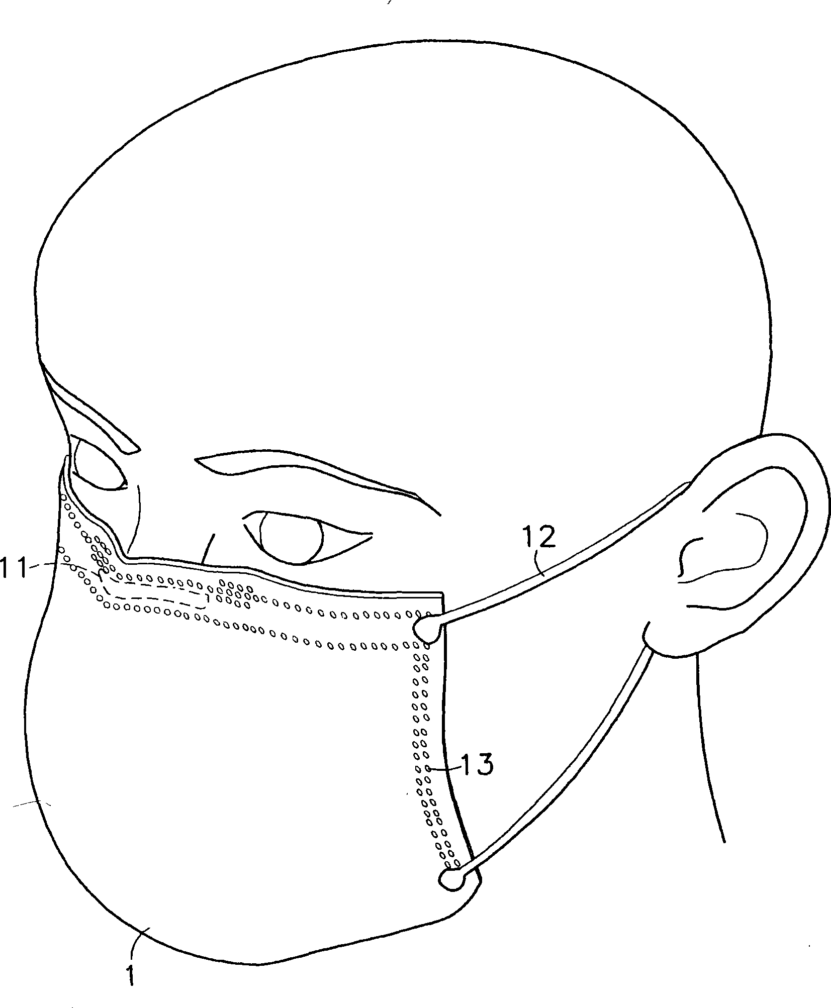 Gauze mask structure