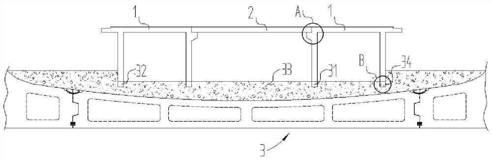 Fabricated subway station platform and construction method thereof