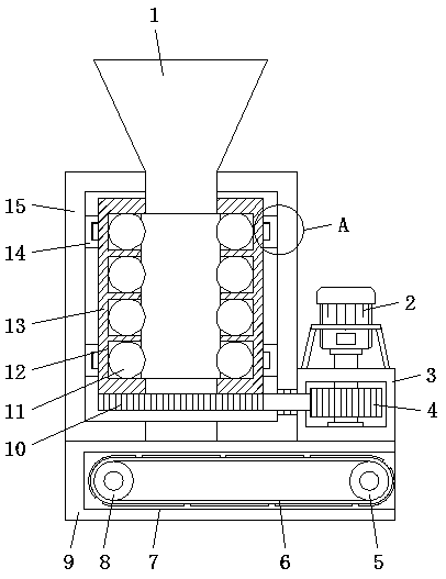 Part grinding device based on industrial machinery