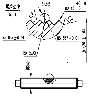 Method for processing lead screw or roller of small and miniature planetary roller screw pair