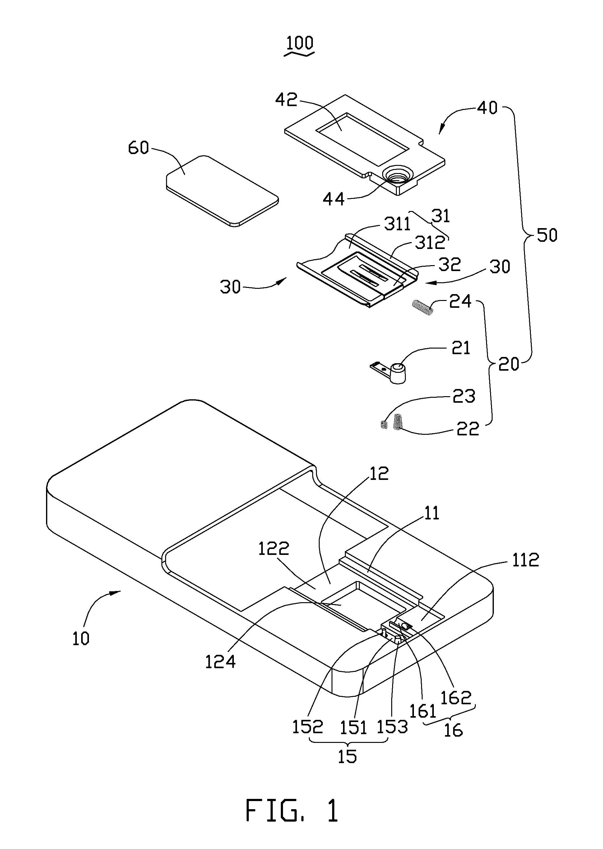 Portable electronic device with chip card ejecting mechanism