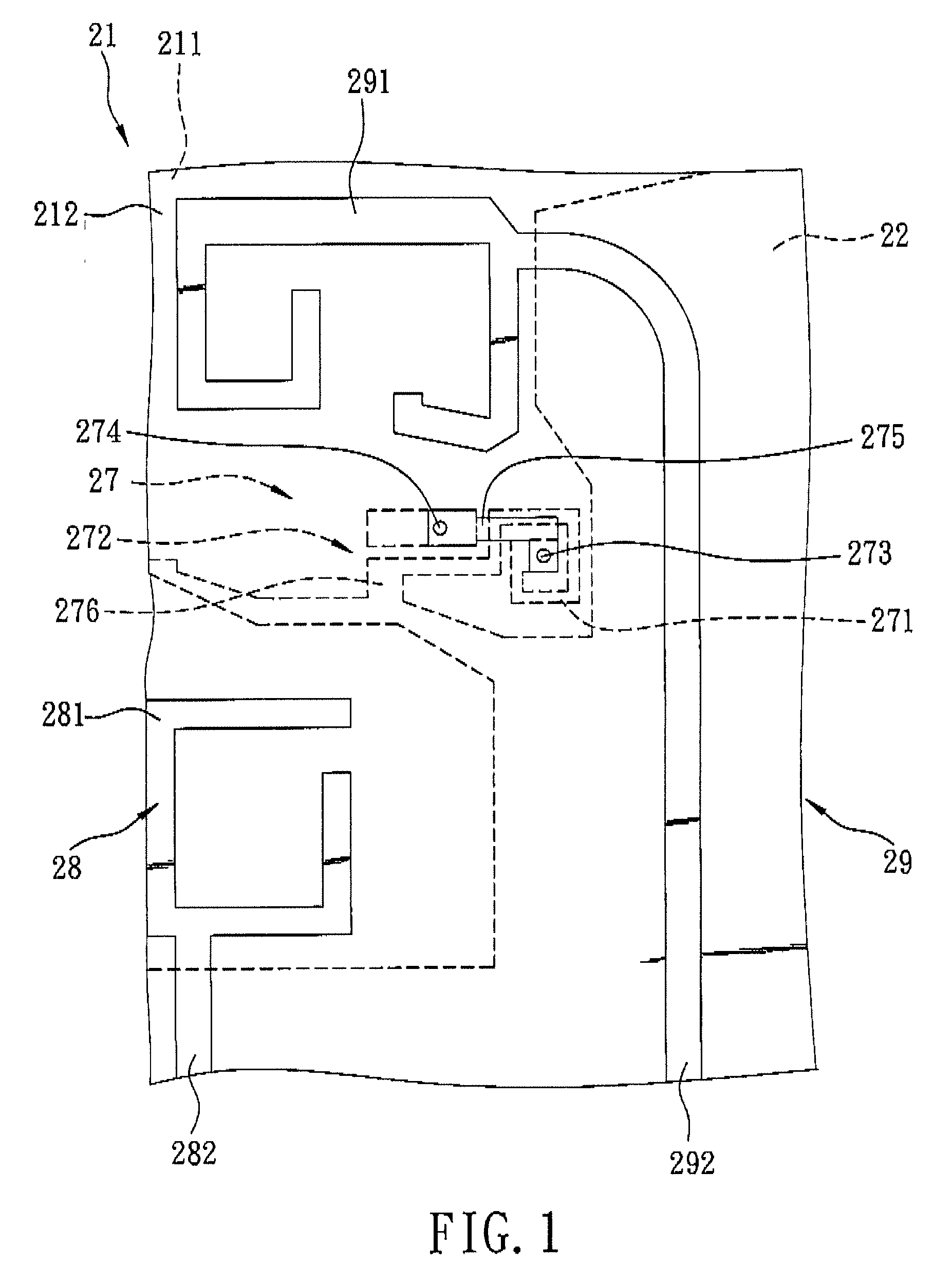 Antenna device with an isolating unit