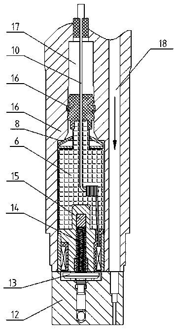 Long and thin rod-shaped electromagnet