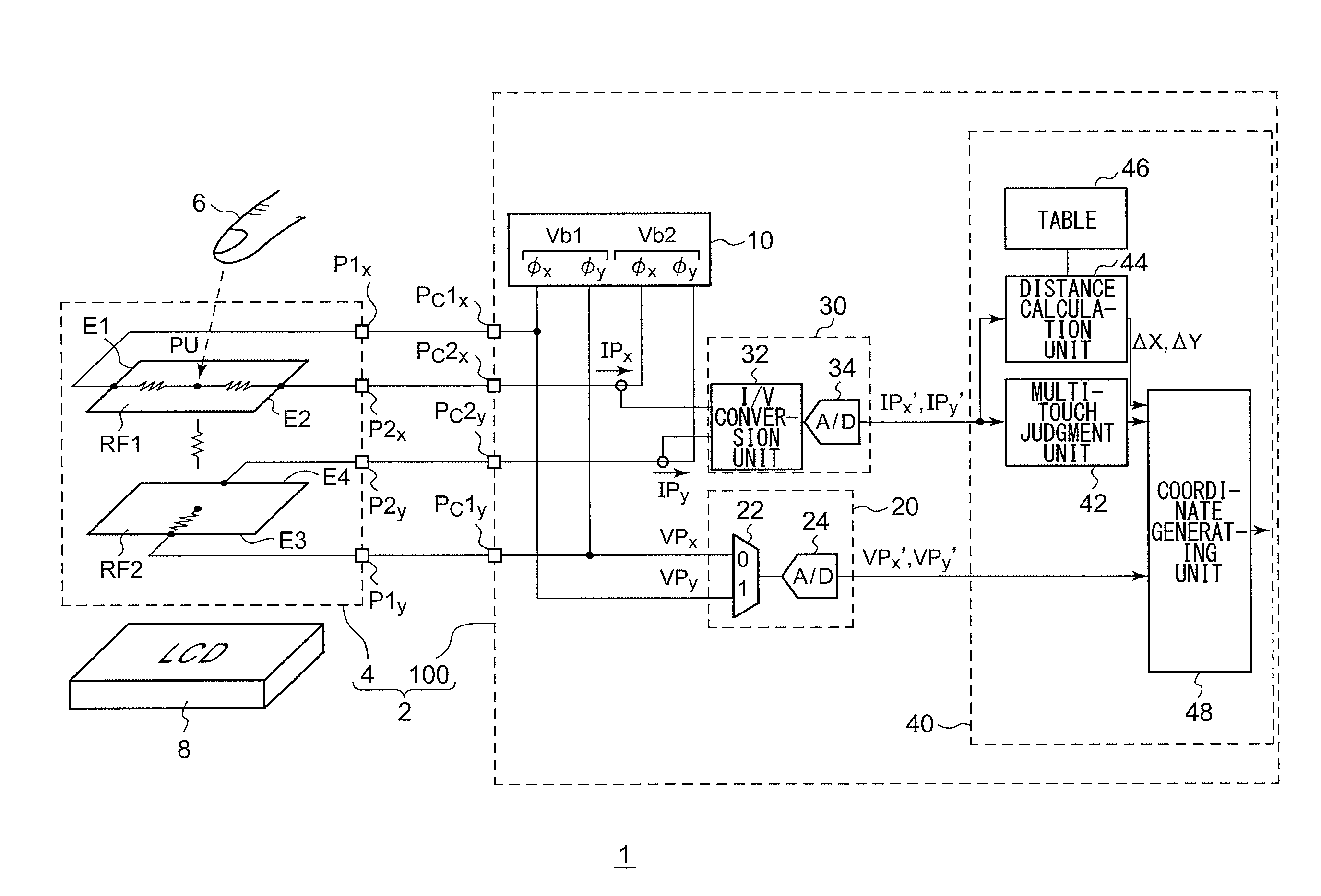 Touch panel control circuit