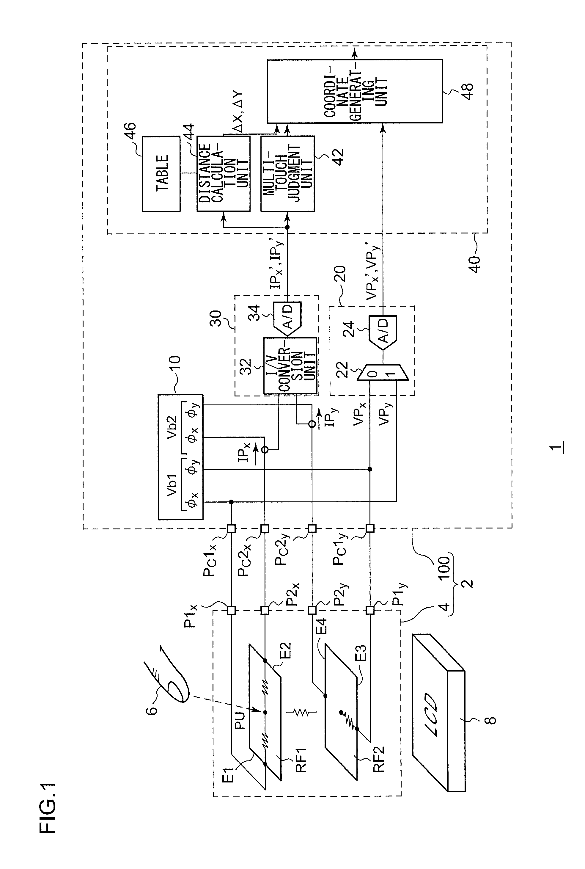 Touch panel control circuit