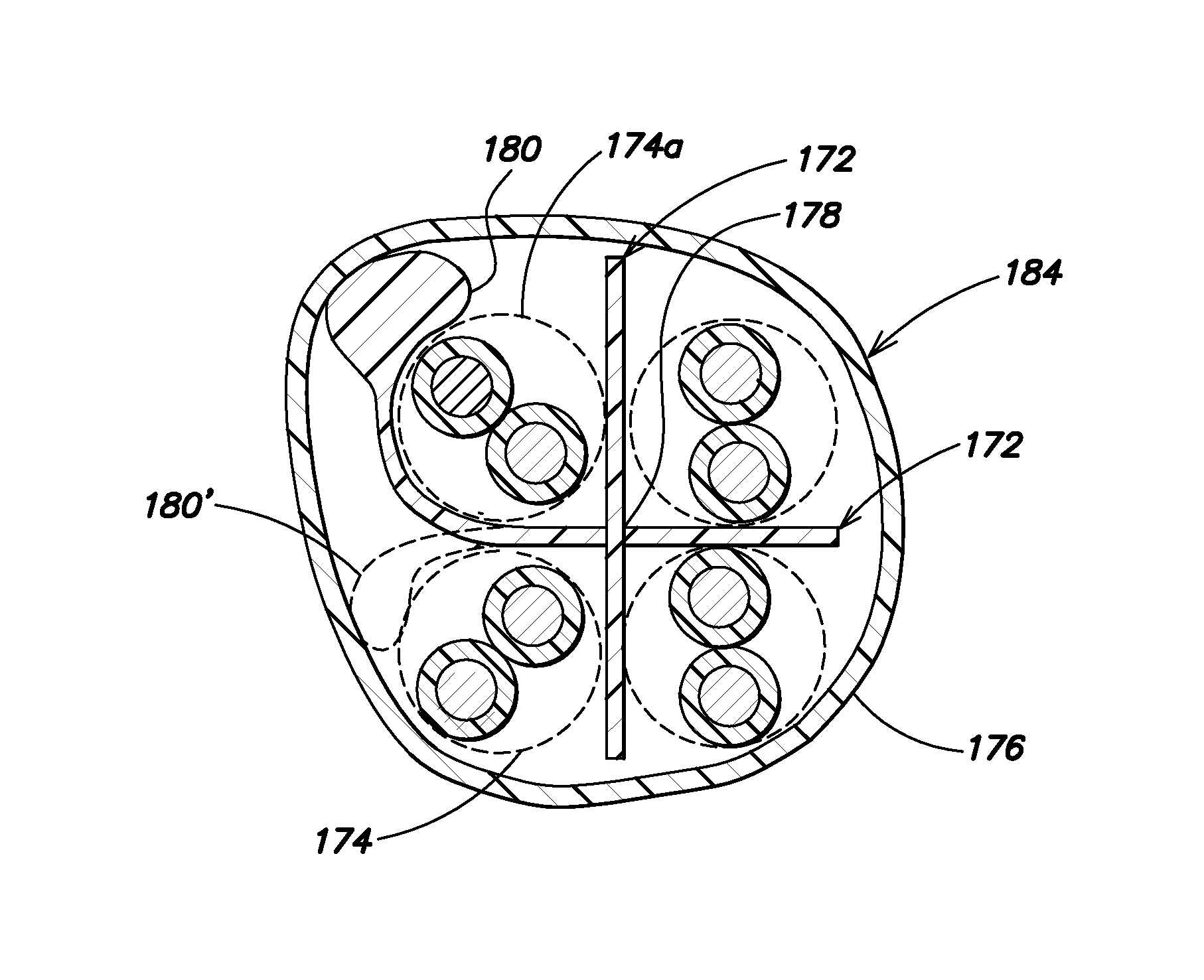 Twisted pair cable having improved crosstalk isolation