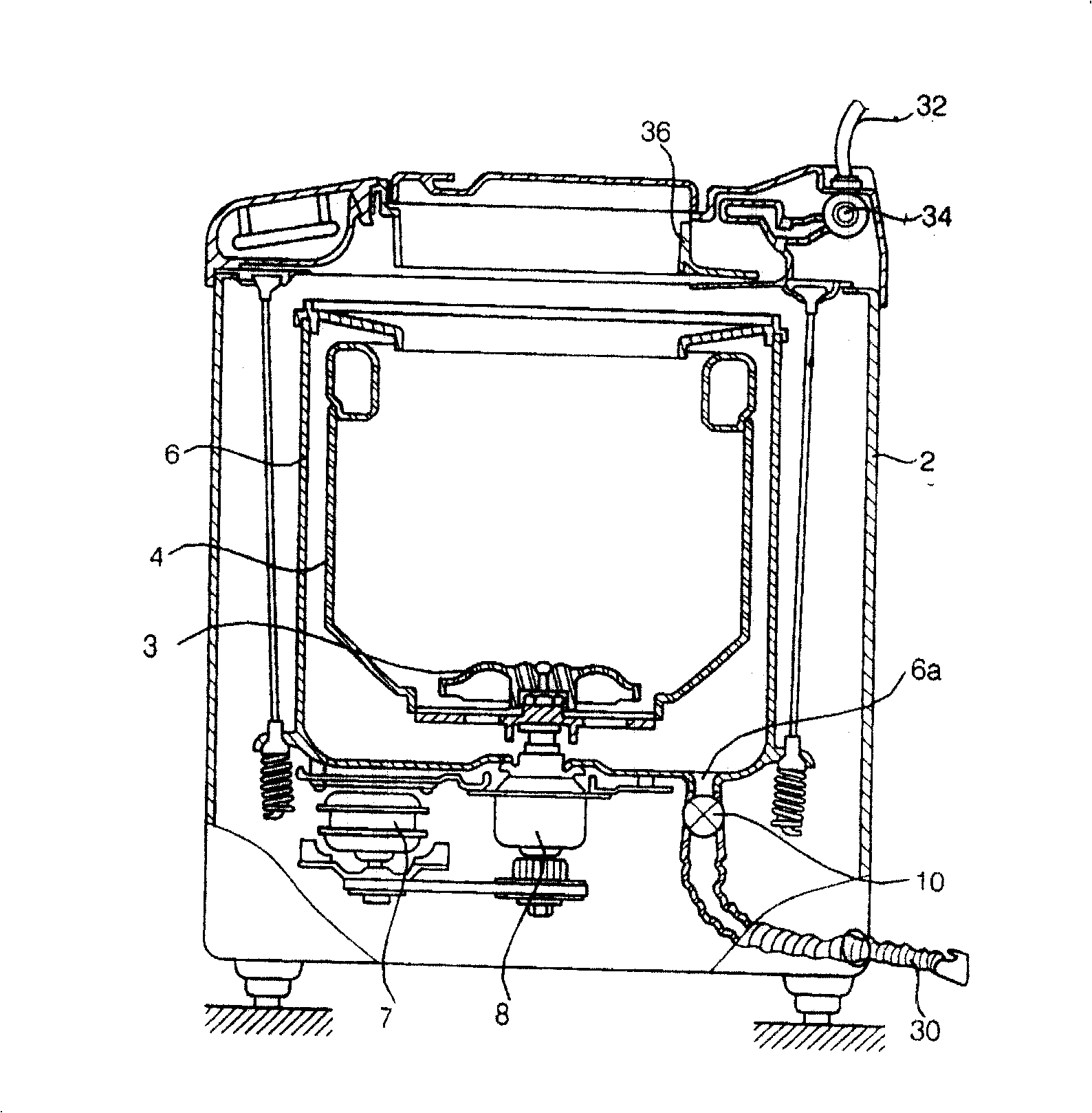Connection structure of draining valve for washer