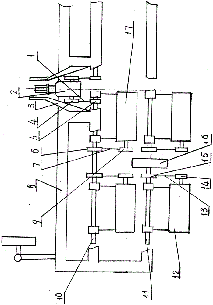 Binary-power driving transmission mechanism of double inter-tilling and weeding operation machine