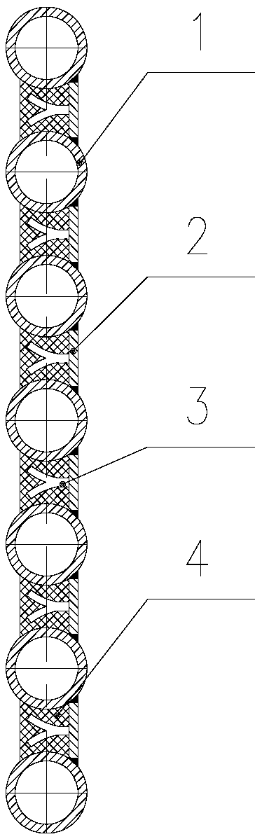 Composite water-cooled wall, water-cooled flue and water-cooled furnace lid