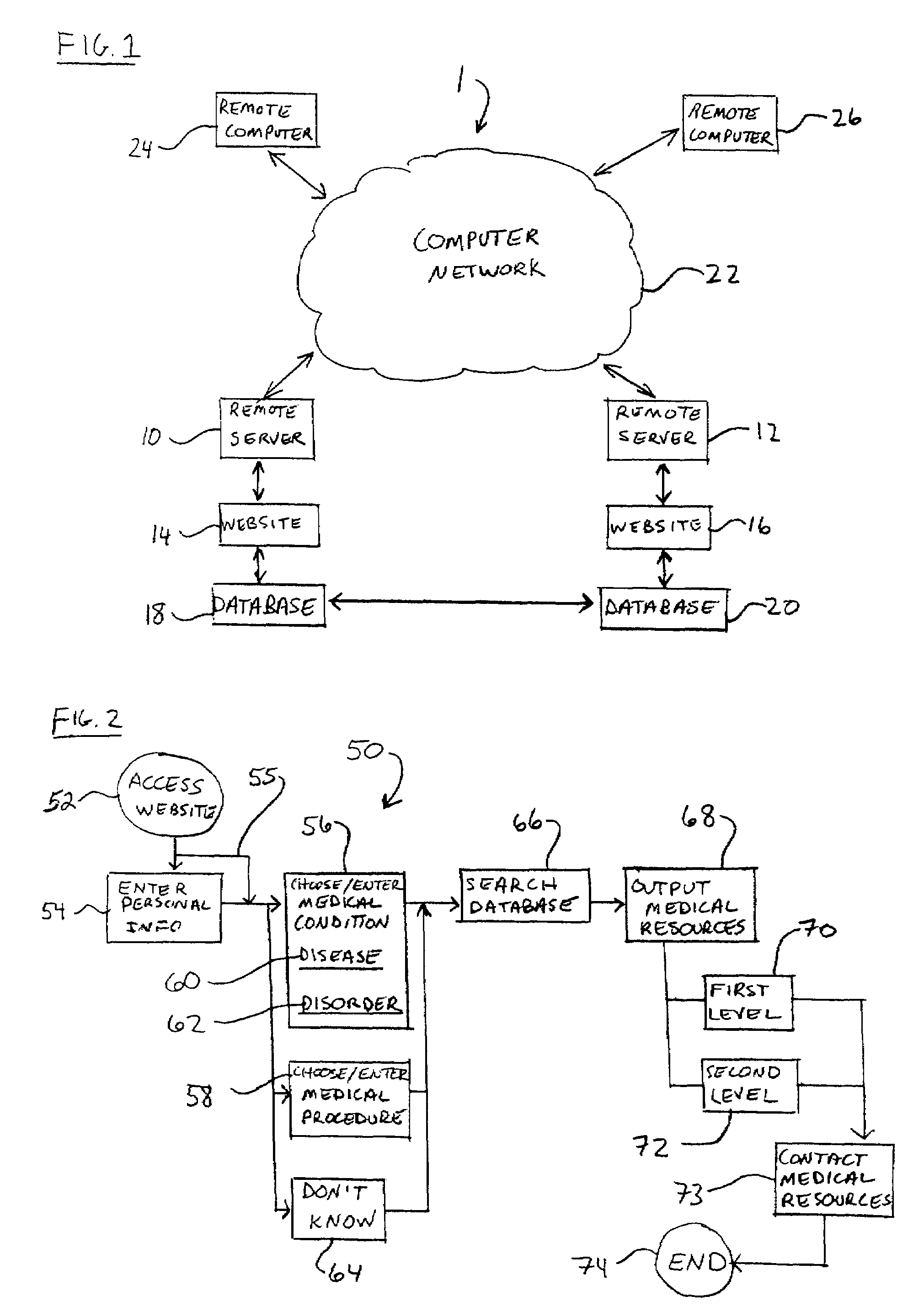 Method and system for matching medical condition information with a medical resource on a computer network