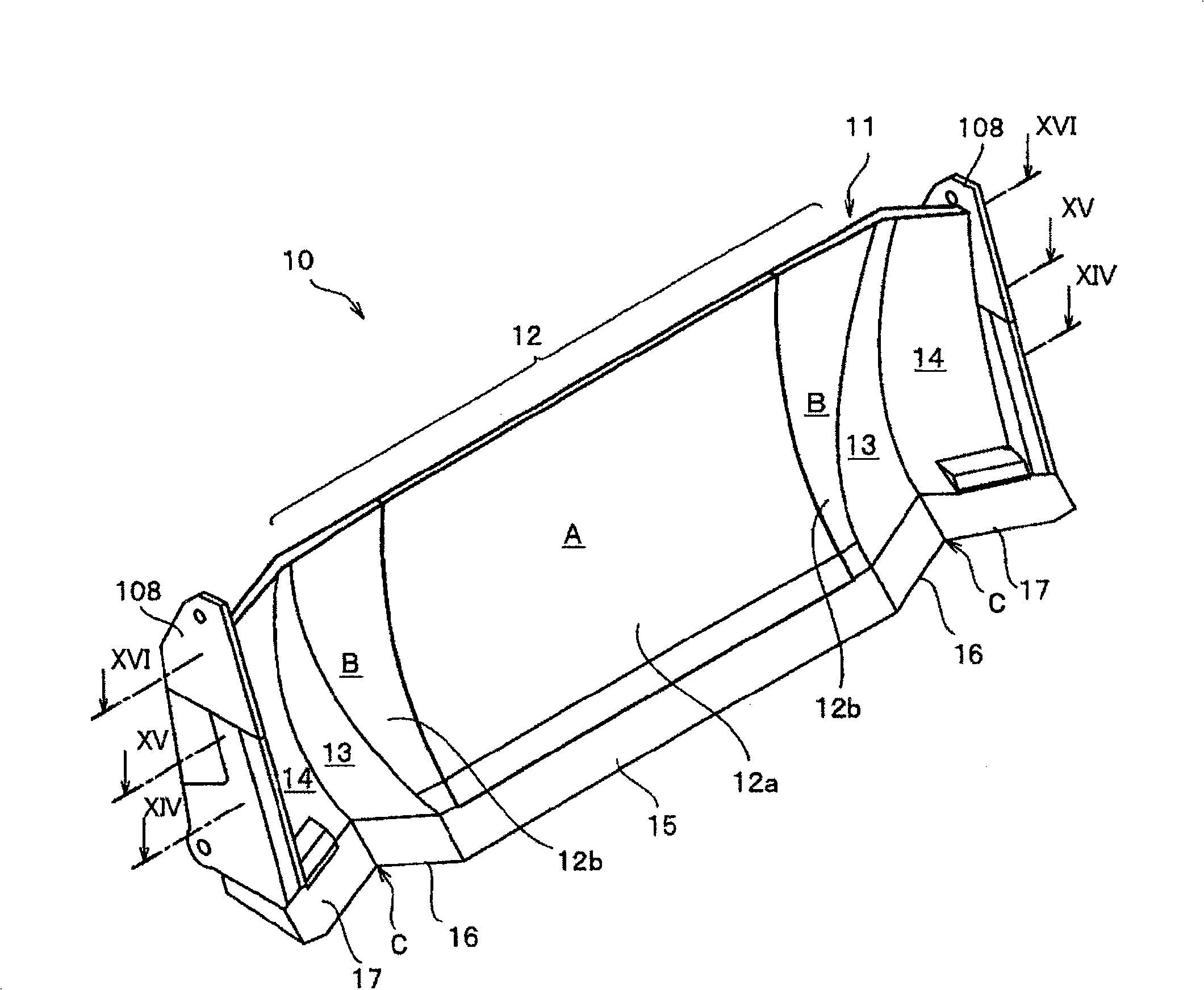 Blade device for working machine and working machine mounted with the same
