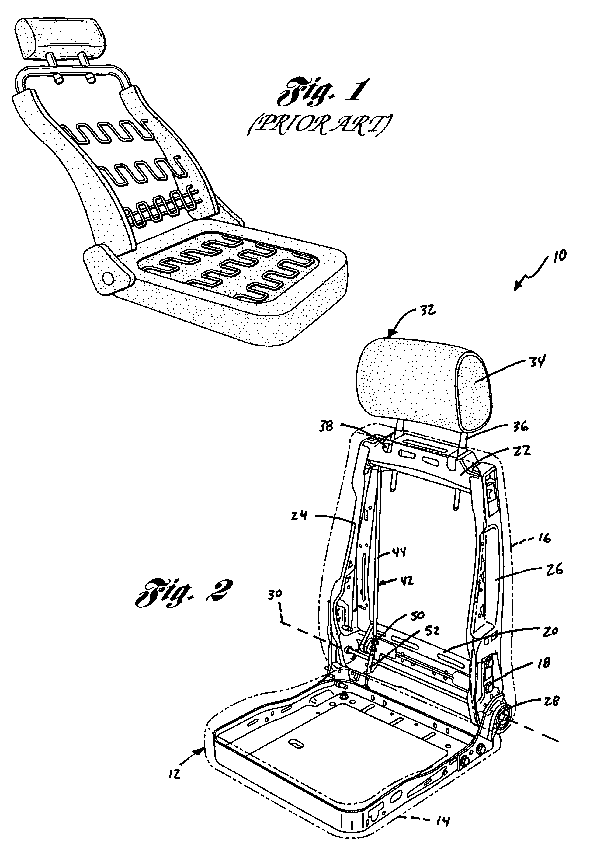Vehicle seat and head restraint assembly