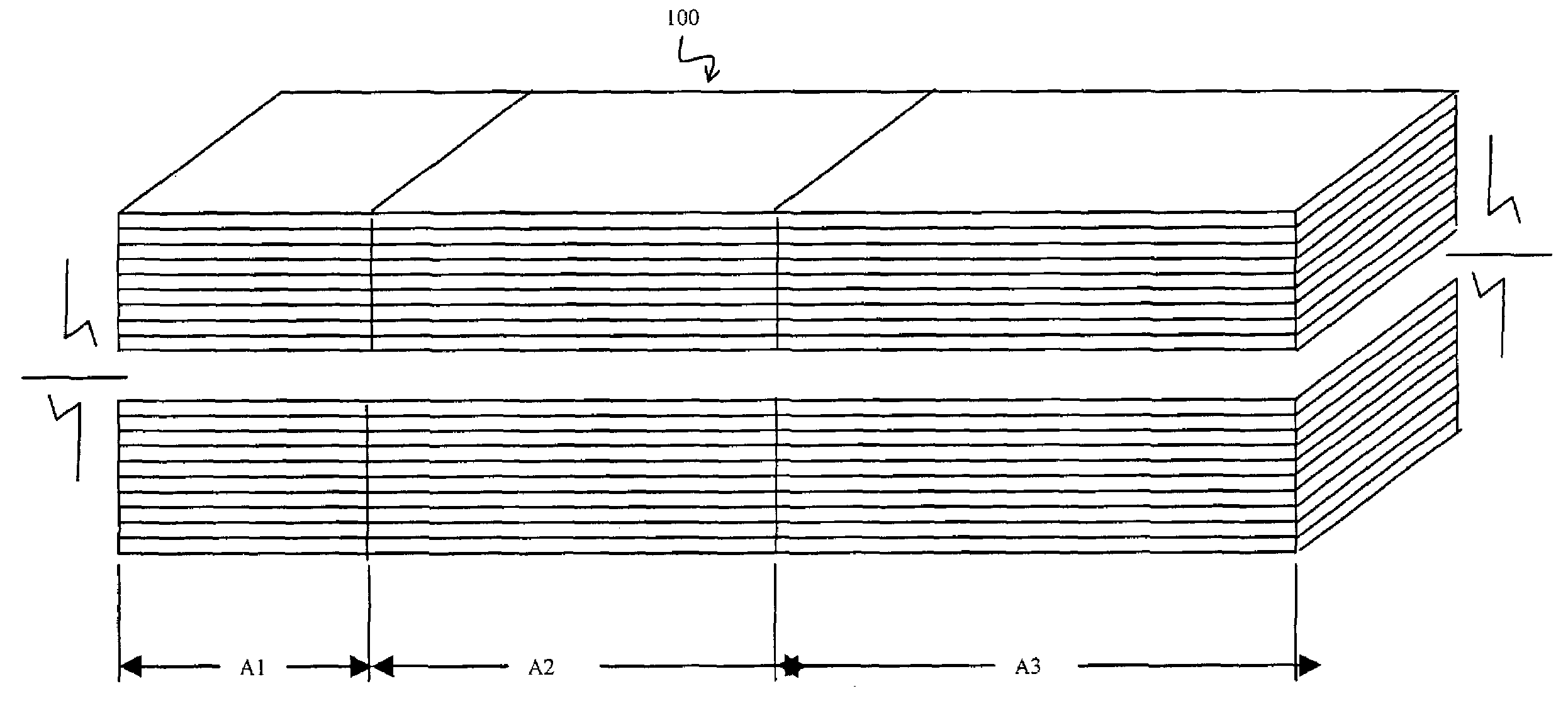 Layered electrochemical cell and manufacturing method therefor