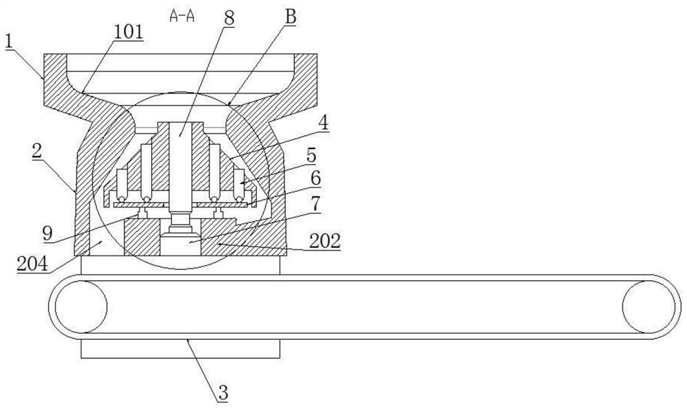 Solid waste crushing and conveying device