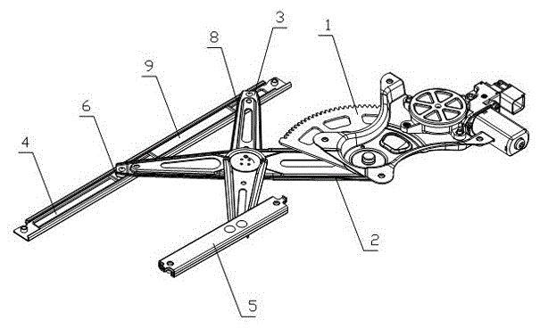 A limit damping mechanism for an automobile window lifter
