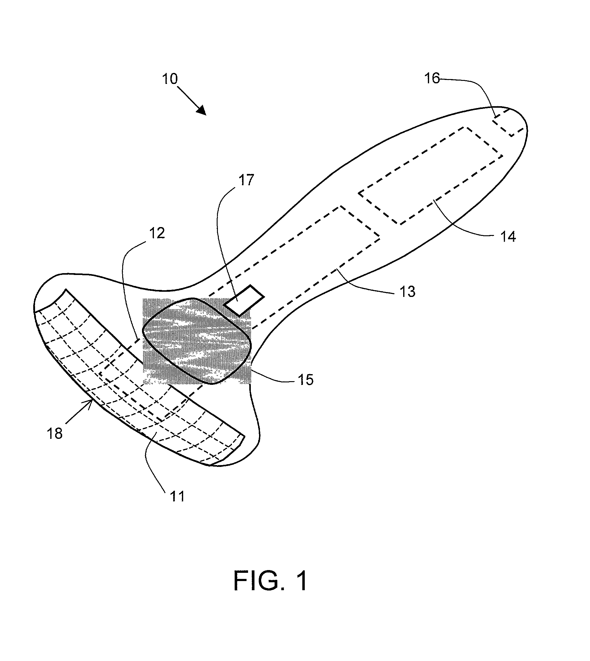 Self-palpation device for examination of breast with 3-D positioning system