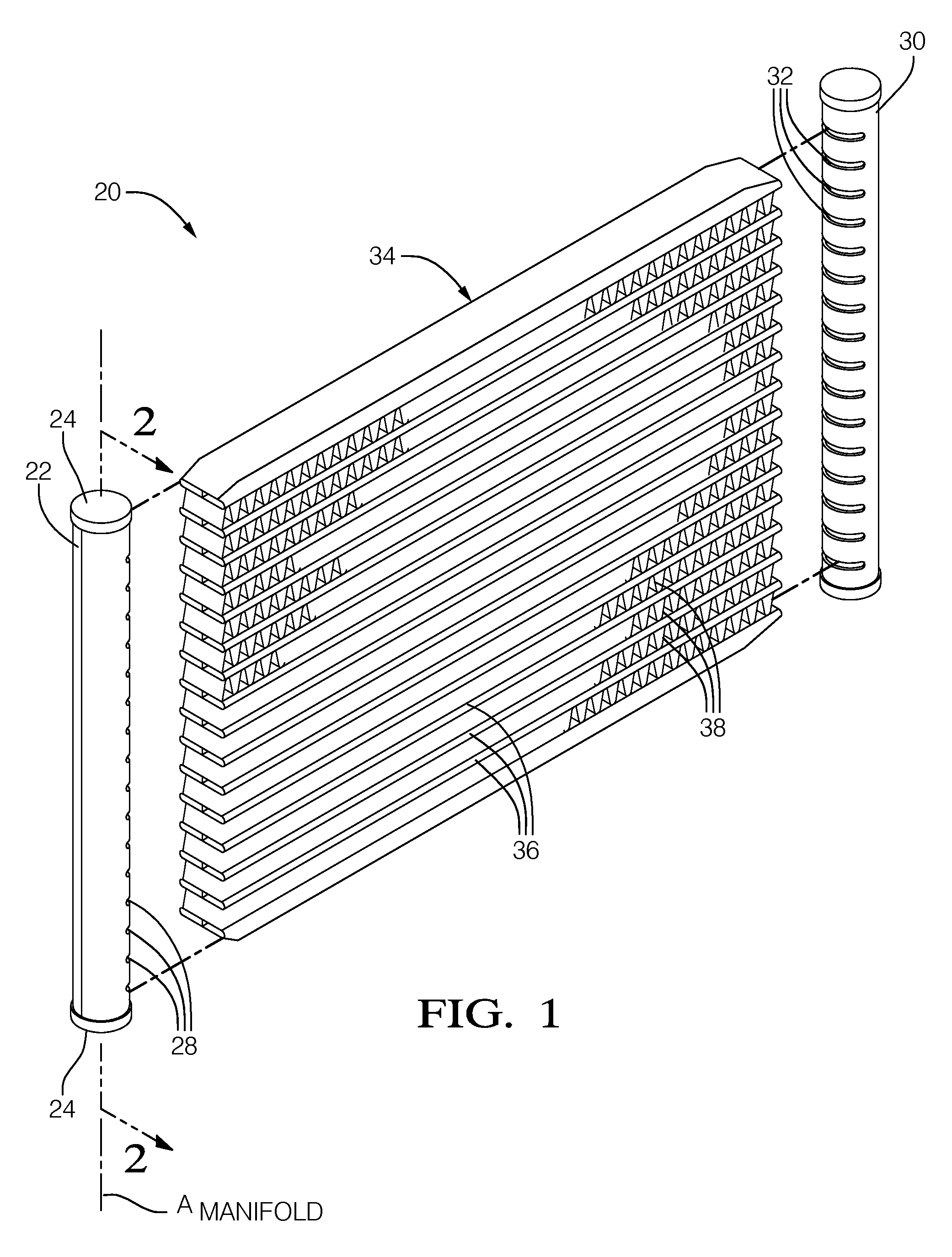 Heat exchanger assembly having a distributor tube retainer tab