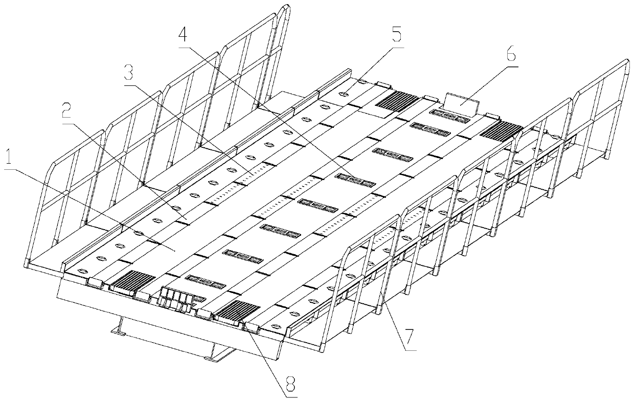 A transport platform with a reversible raceway