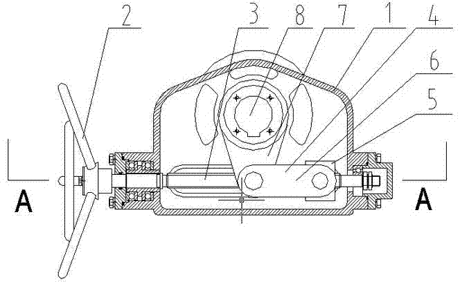 Crank type valve driving device