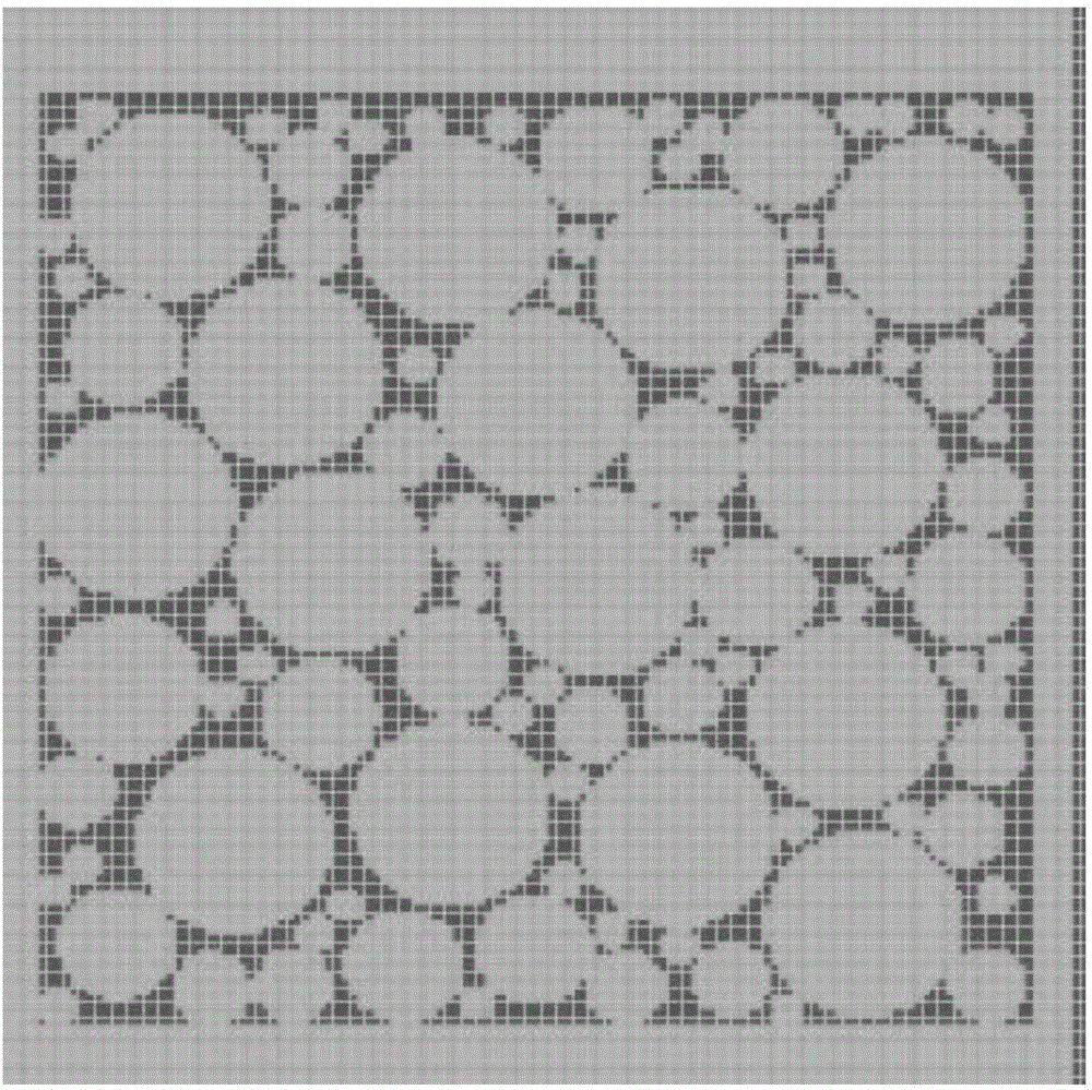 Random discrete filling method for PBX explosive particles