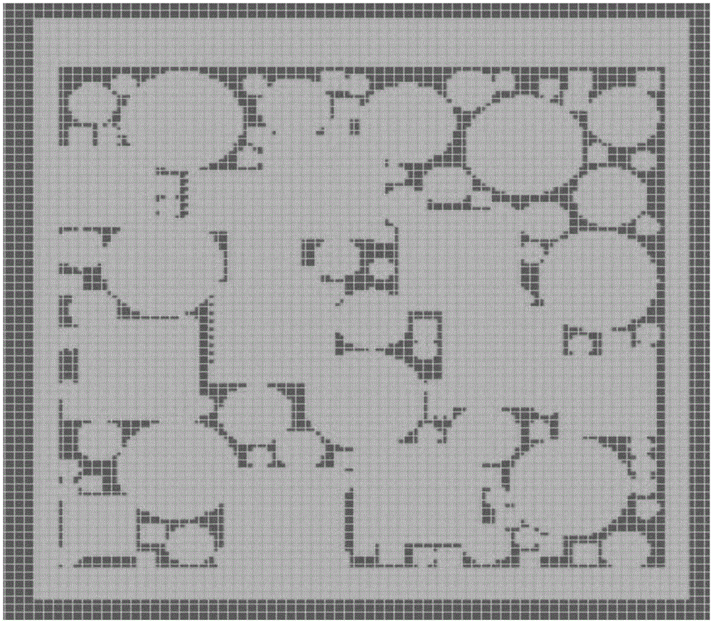 Random discrete filling method for PBX explosive particles