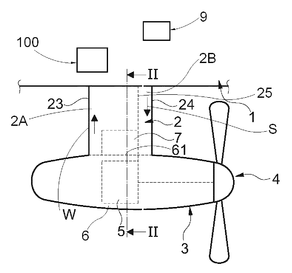 Pod propulsion device and a method for cooling such