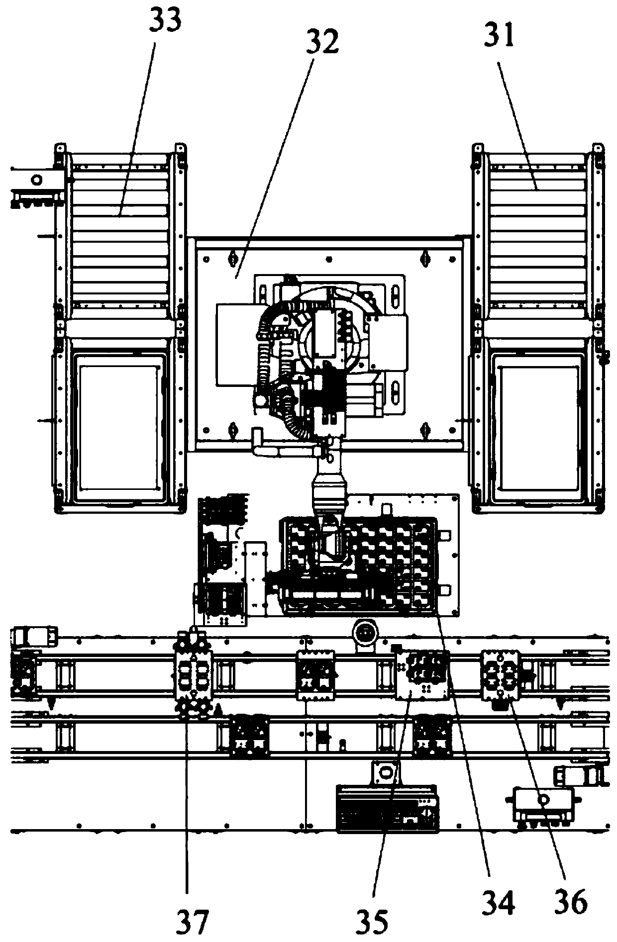 PCBA electricity meter single-pass module assembling and packaging production line